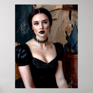 Poster Pintura a óleo simulada de Gótico glamouroso