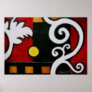 POSTER PINTURA ABSTRATA DAS CANVAS DE ARTE MODERNA