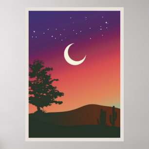 Poster Pintura abstrata de montanha,