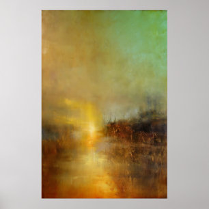 Poster Pintura Abstrata do Pôr do Sol de William Turner A