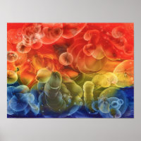 Pintura Abstrata Multicolorida Pintada à Mão