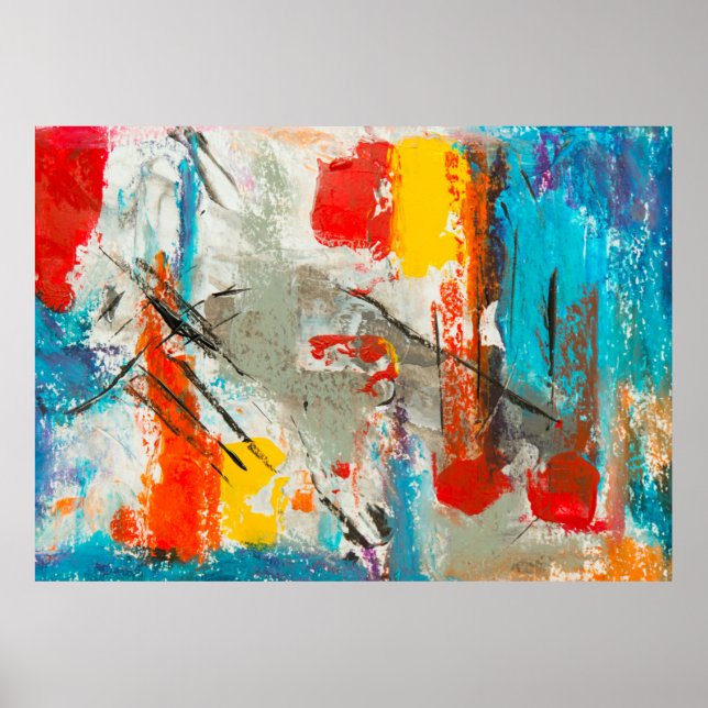 Poster pintura abstrato (Frente)