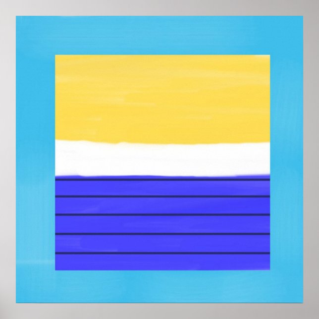 Poster pintura abstrato acrílica (Frente)