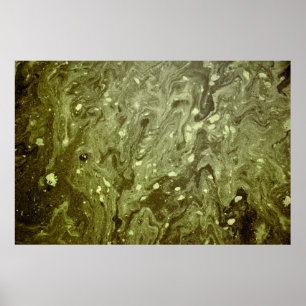 Poster Pintura abstrato verde