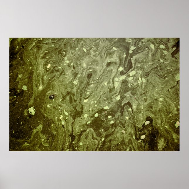 Poster Pintura abstrato verde (Frente)