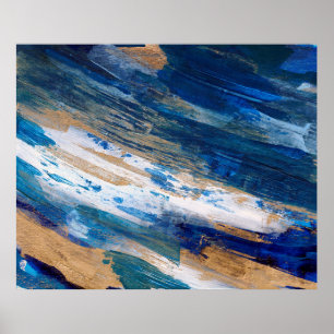 Poster Pintura acrílica. A mão da Trendy pintou trabalho 