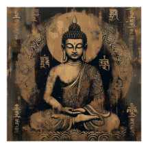 PINTURA ACRÍLICA DE MEDITAMENTO BUDHA #1