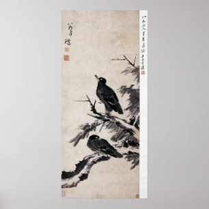 Poster Pintura Antiga Chinesa, Natureza, Pássaro