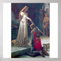 pintura antiga de castelo de espada de cavaleiro