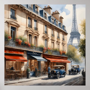 Poster Pintura aquosa de Paris