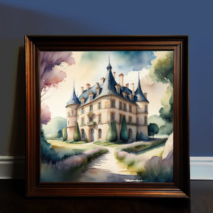 Poster Pintura aquosa do chateau II francês