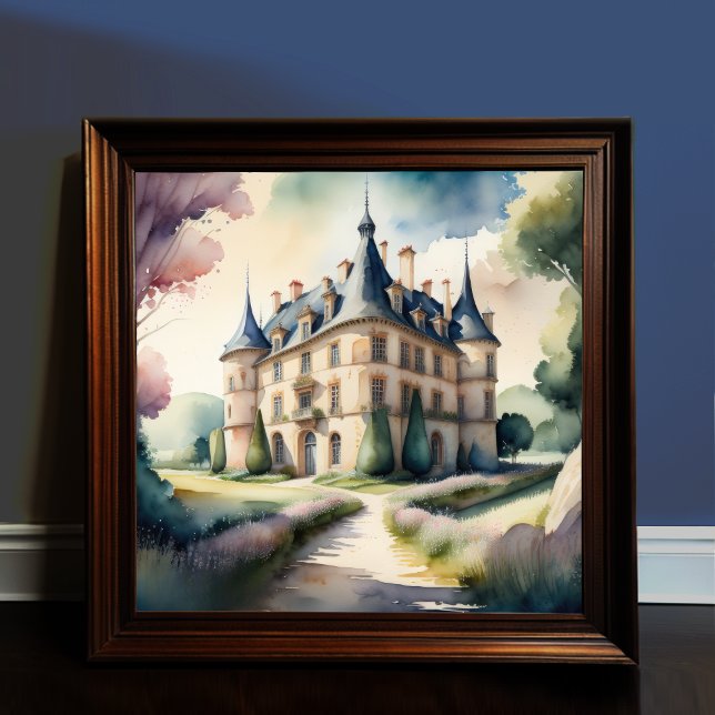 Poster Pintura aquosa do chateau II francês (Criador carregado)