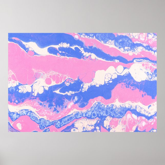 POSTER PINTURA AZUL-ABSTRATO (Frente)