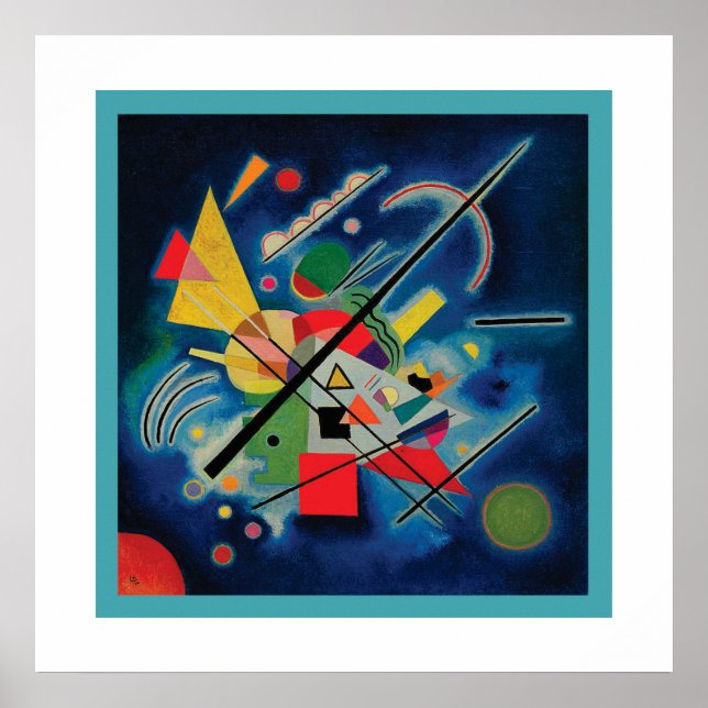 Poster Pintura azul de Wassily Kandinsky (Frente)