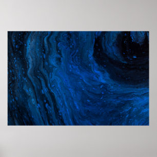Poster Pintura azul e preta