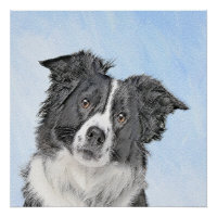 Pintura Border Collie - Arte Original de Cachorro