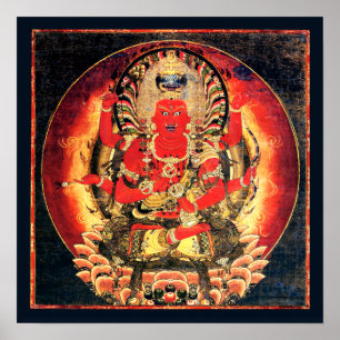 Pôster Pintura Budista Aizen Myoo do século 14