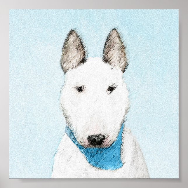 Pôster Pintura Bull Terrier - Arte Cachorro Original Boni (Frente)
