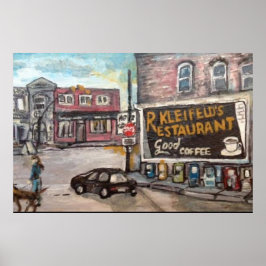 Poster Pintura "Centro Willoughby Dog Walk"