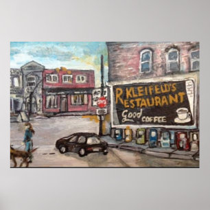 Poster Pintura "Centro Willoughby Dog Walk"
