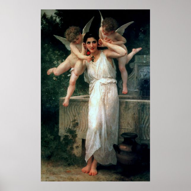 Pôster Pintura clássica de Bouguereau em 1893 - Juventude (Frente)