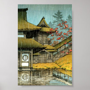 Poster Pintura clássica de templo japonês