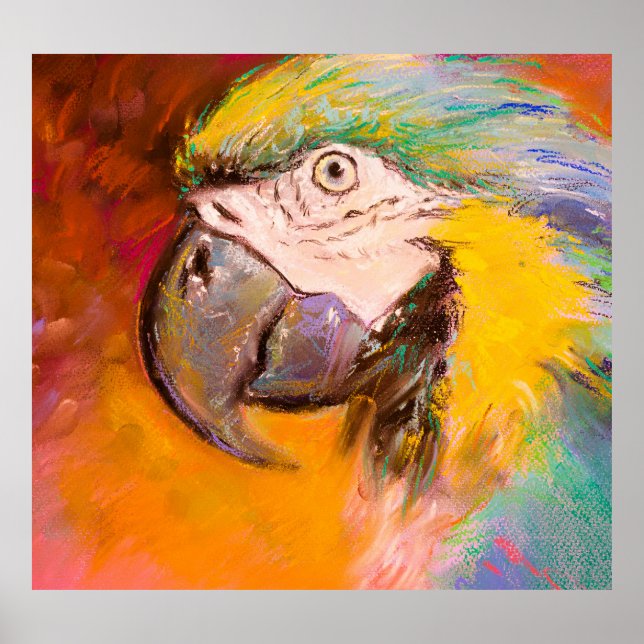 Poster Pintura Colorida de Pastel (Frente)