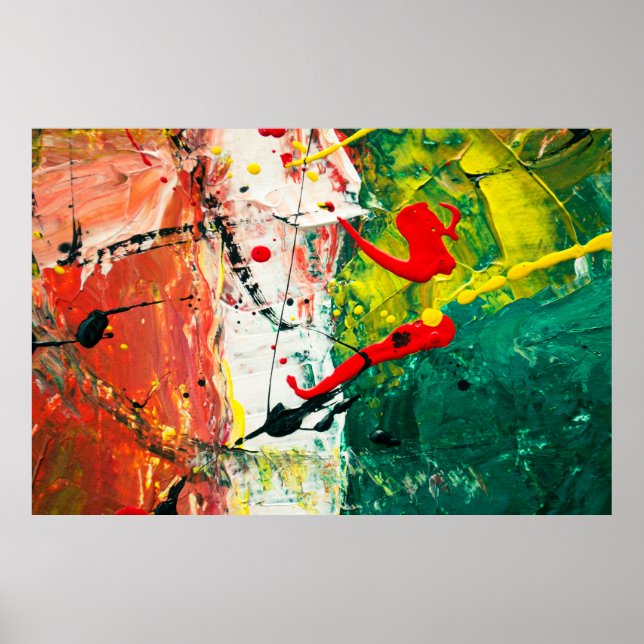 Poster Pintura com Abstrato de Sinalizador Italiano Verme (Frente)