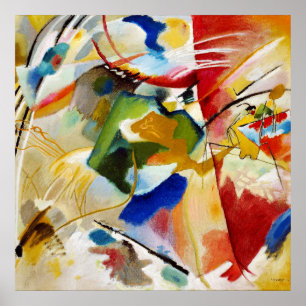 Poster Pintura com Centro Verde, W. Kandinsky Abstrato