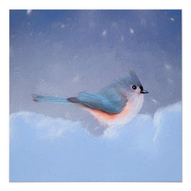 Pôster Pintura com Titmouse Tufado - Arte Cachorra Origin (Frente)