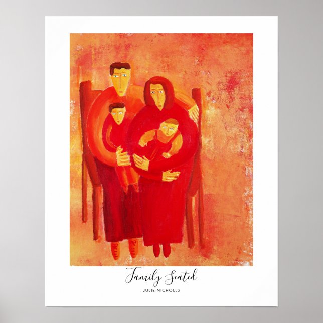 Poster Pintura da Família Sentada (Frente)