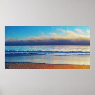 Pôster Pintura da foto da linha costeira