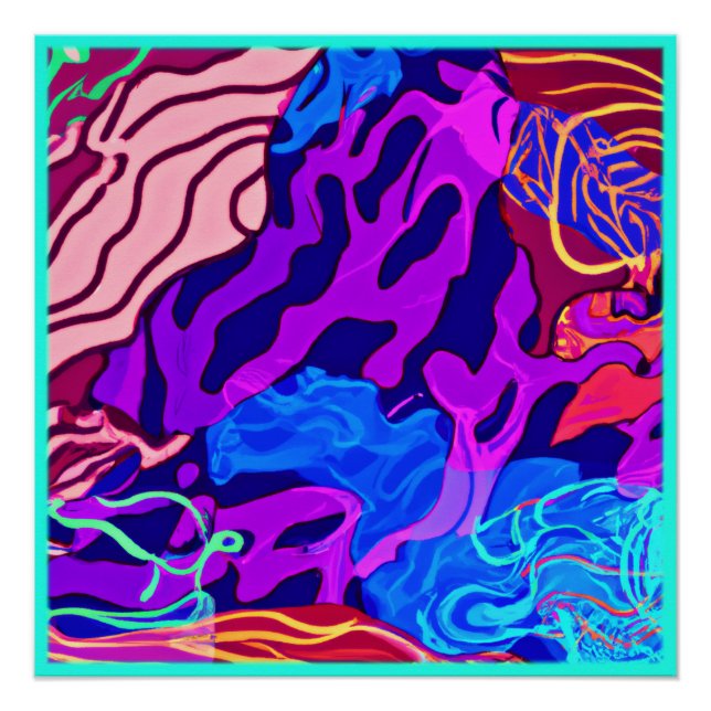 Pôster Pintura da Natureza do Oceano. Comprar Agora (Frente)