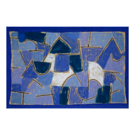 Pôster Pintura da noite azul (1937) de Paul Klee