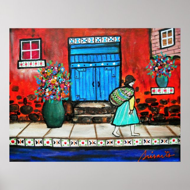 POSTER PINTURA DA PORTA MEXICANA DE ARTE FOLK (Frente)