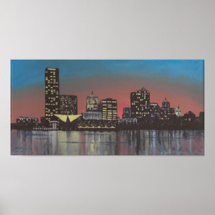 Poster Pintura da Silhueta de Milwaukee