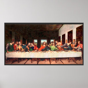 Pôster Pintura da última ceia de Leonardo recreada