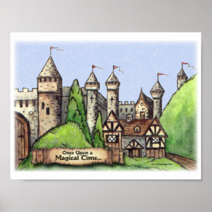 Poster Pintura da vila do renascimento