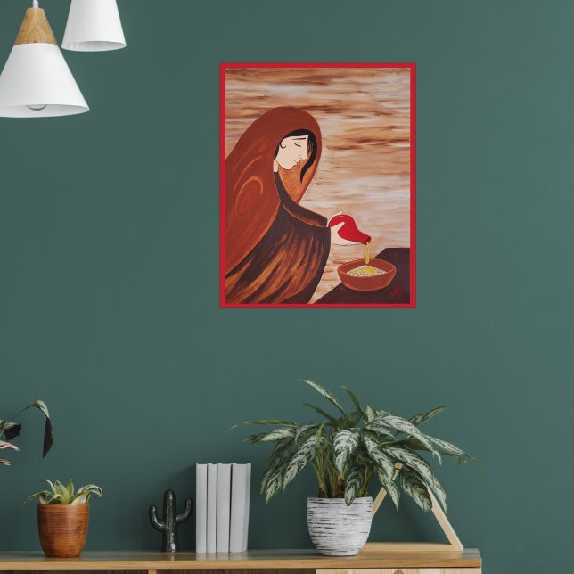 Poster Pintura da Viúva Zarephath (Confiança em Deus) por (Sala de Estar 1)