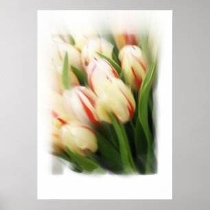 Pôster Pintura das "tulipas" em canvas