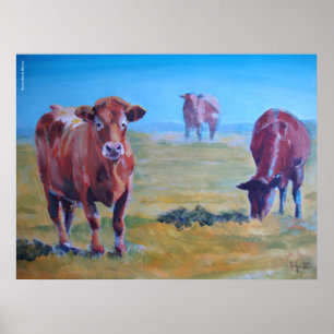 Pôster pintura das vacas