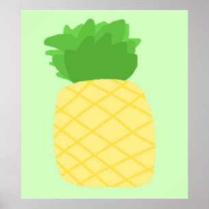 Poster pintura de abacaxi