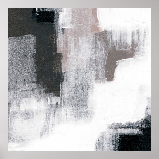 Poster pintura de abstrato. A mão pintou a trabalho de ar (Frente)