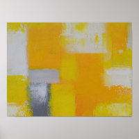 pintura de abstrato branca cinza amarela
