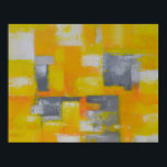 Poster pintura de abstrato branca cinza amarela<br><div class="desc">pintura de abstrato branca cinza amarela</div>
