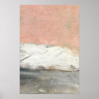 Poster Pintura de abstrato cor-de-rosa