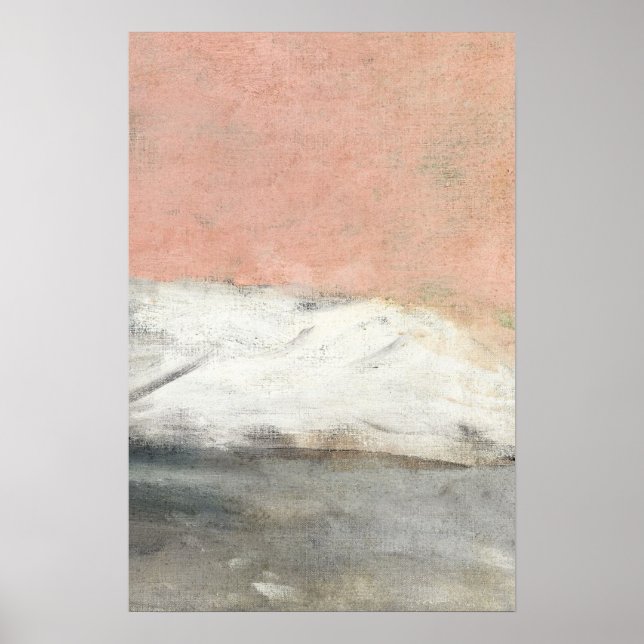 Poster Pintura de abstrato cor-de-rosa (Frente)