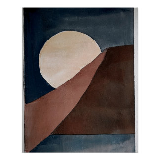 Pôster Pintura de abstrato de aquarela artística