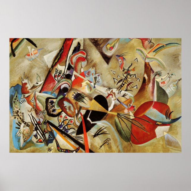 Poster Pintura de Abstrato de Composição Kandinsky (Frente)