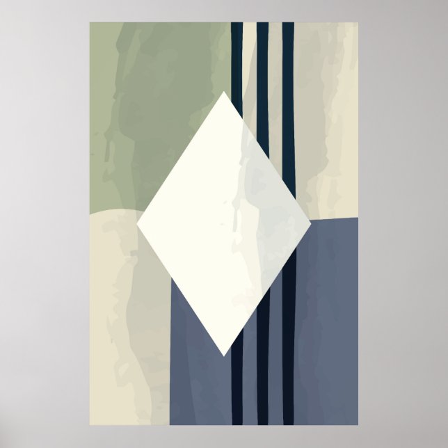 Poster pintura de abstrato diamante (Frente)